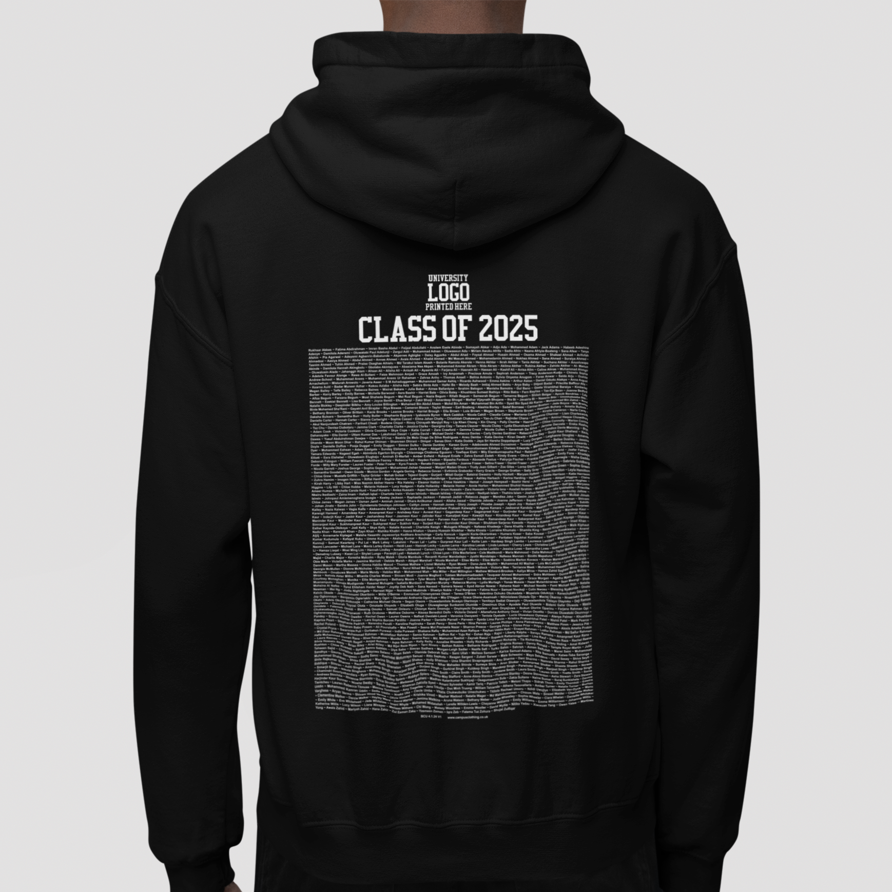 Bespoke Graduation Hoodie - Archived Names-list
