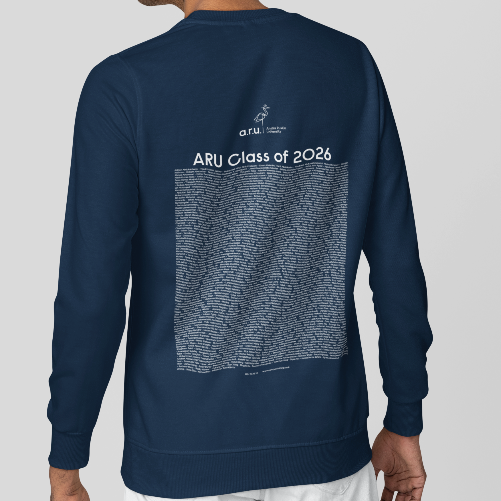 Anglia Ruskin University - Graduation Names-list - Organic Sweatshirt