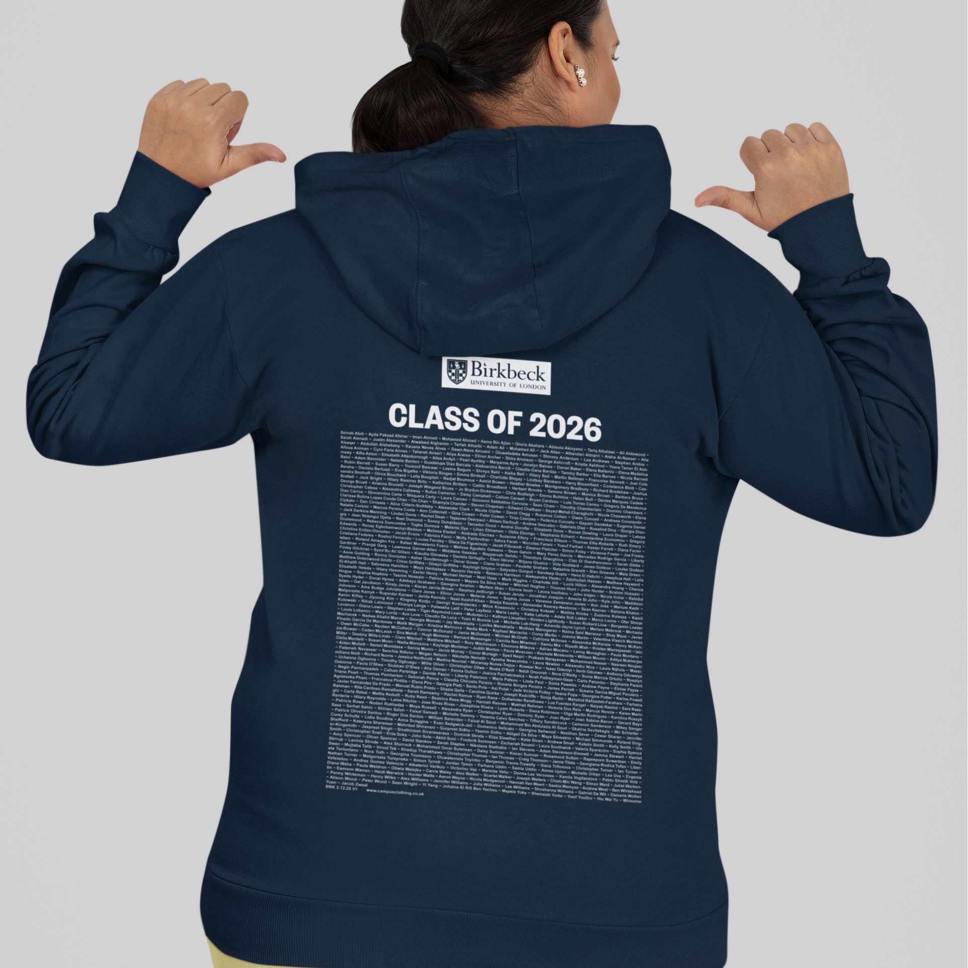 Birkbeck, University of London - Graduation Names-list - Hoodie