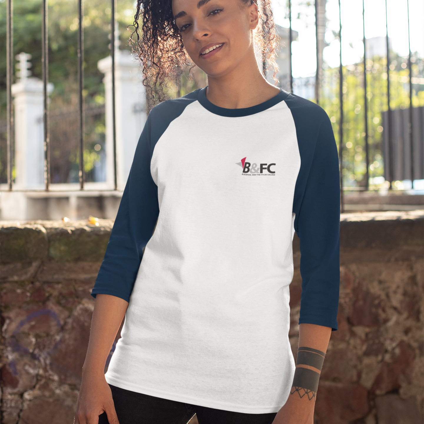 Blackpool & The Fylde College - Graduation Names-list - Fitted Baseball T-shirt