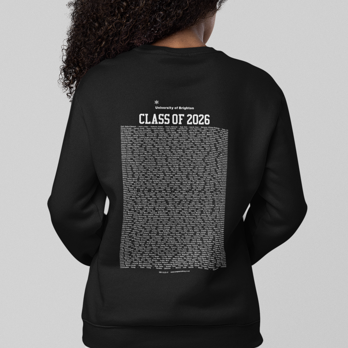 University of Brighton - Graduation Names-list - Organic Sweatshirt