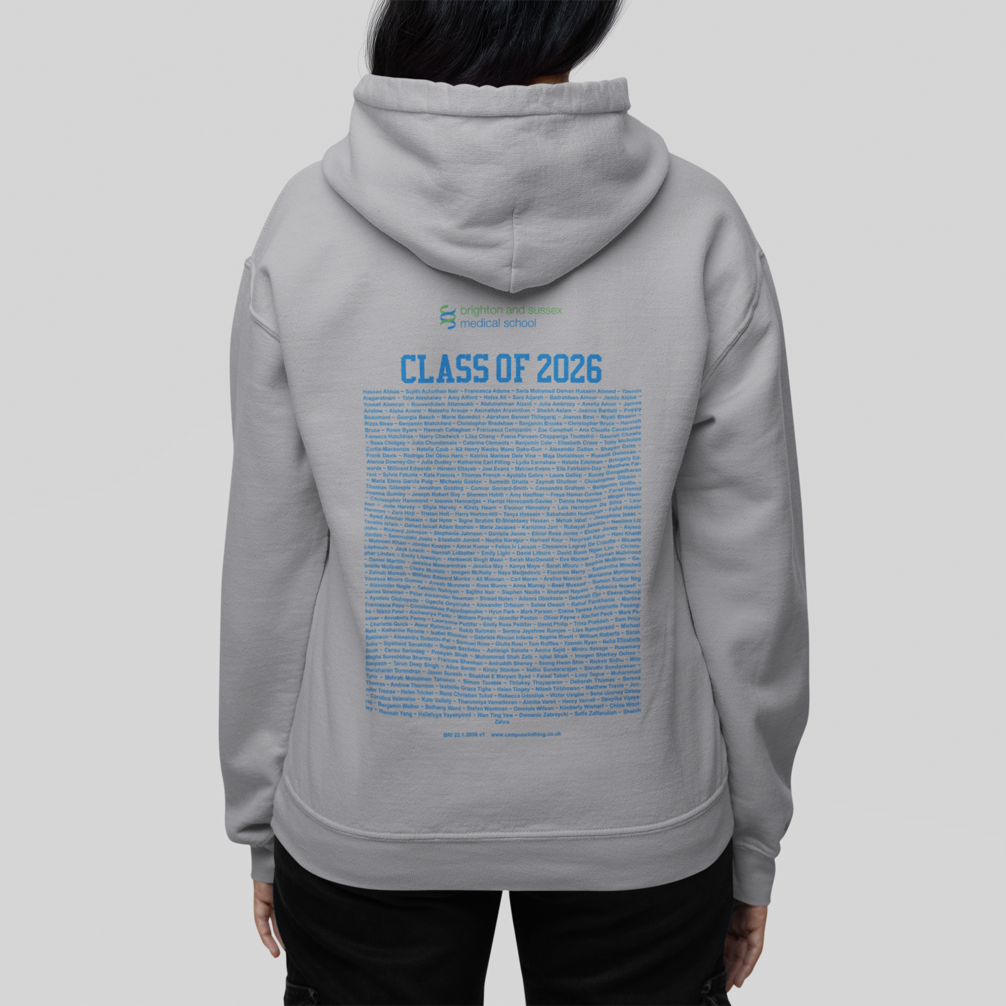 Brighton & Sussex Medical School - Graduation Names-list - Zip Hoodie