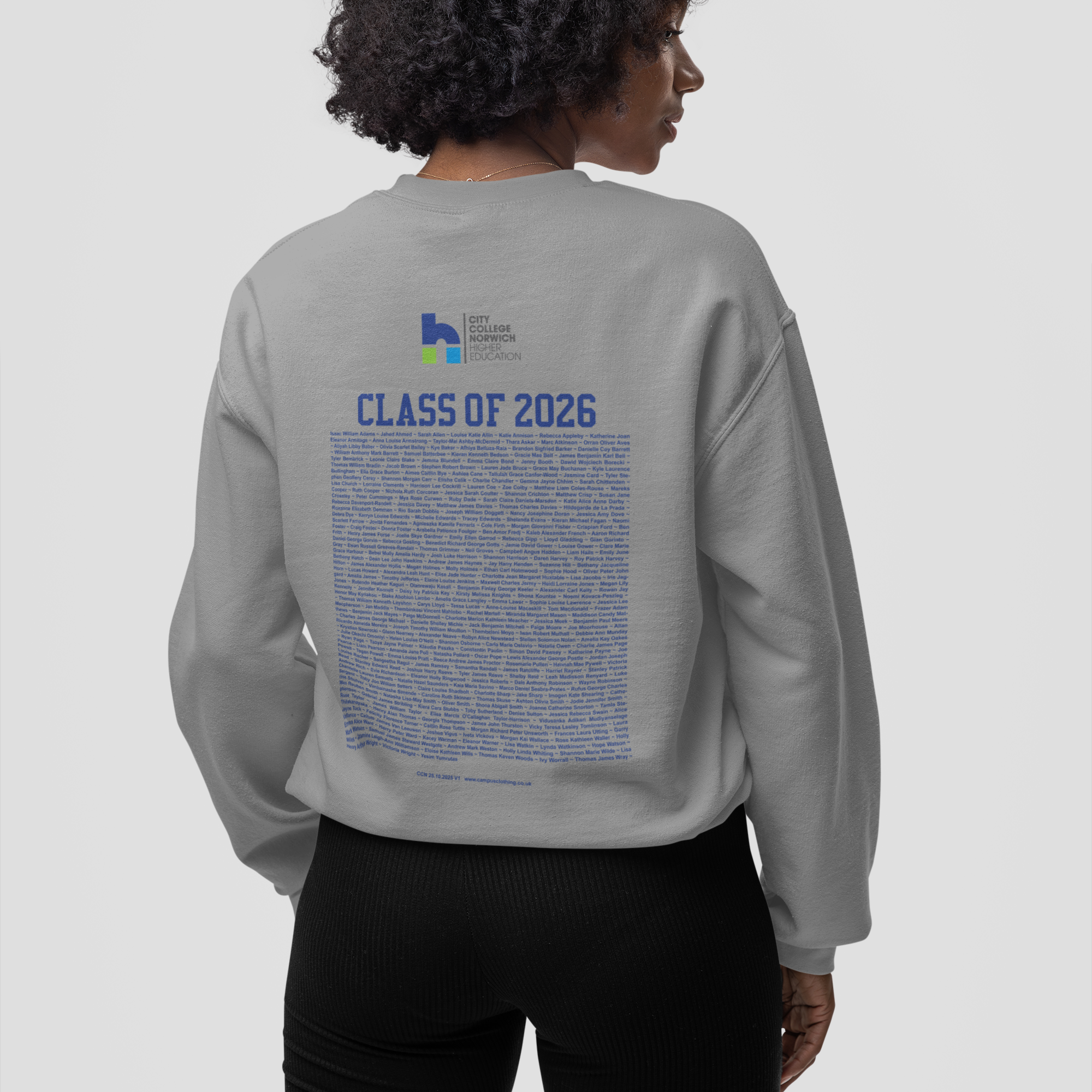 City College Norwich - Graduation Names-list - Organic Sweatshirt