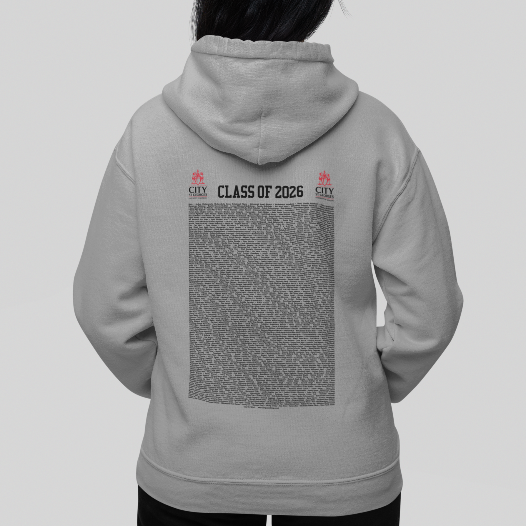 City St George's, University of London - Graduation Names-list - Zip Hoodie