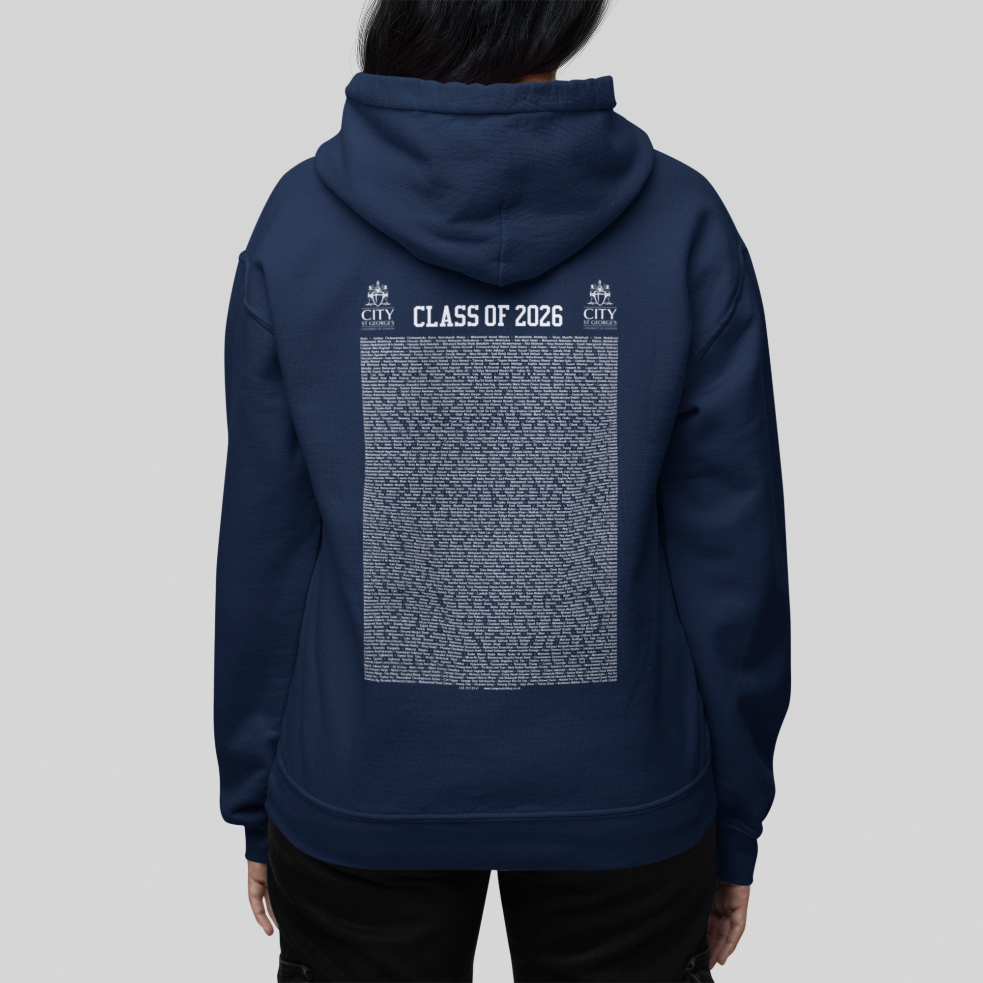 City St George's, University of London - Graduation Names-list - Zip Hoodie