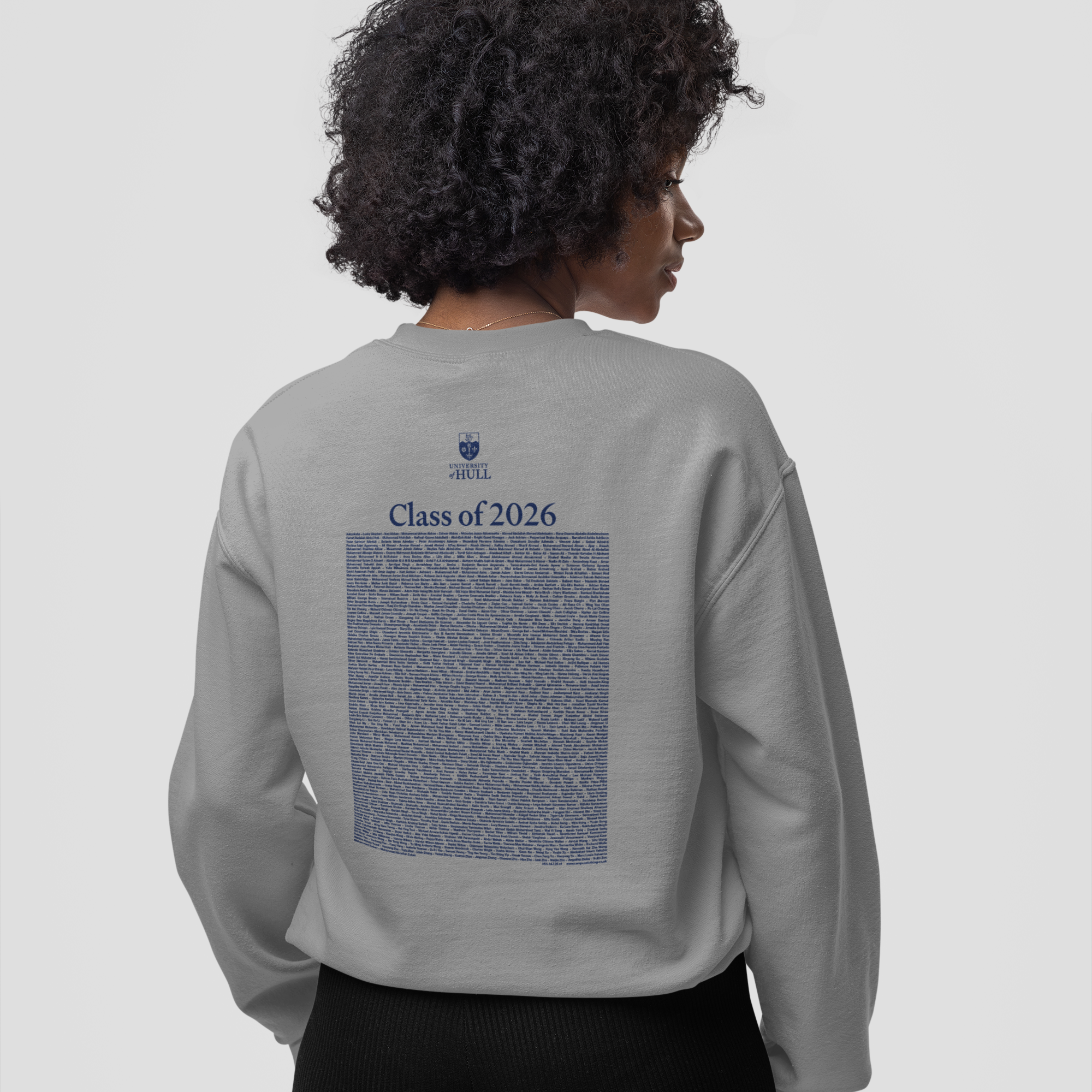 The University of Hull - Graduation Names-list - Organic Sweatshirt