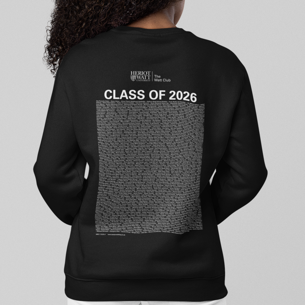 Heriot-Watt University - Graduation Names-list - Organic Sweatshirt