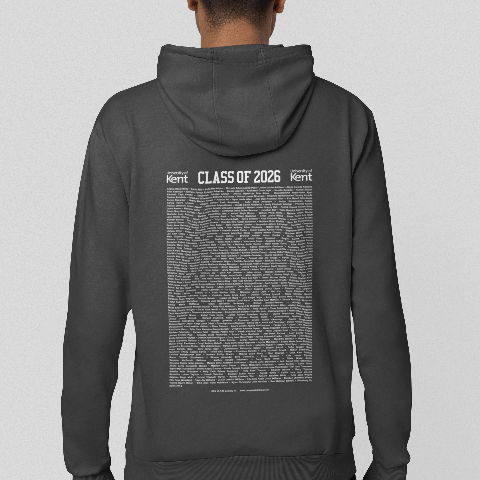 University of Kent - Graduation Names-list - Hoodie