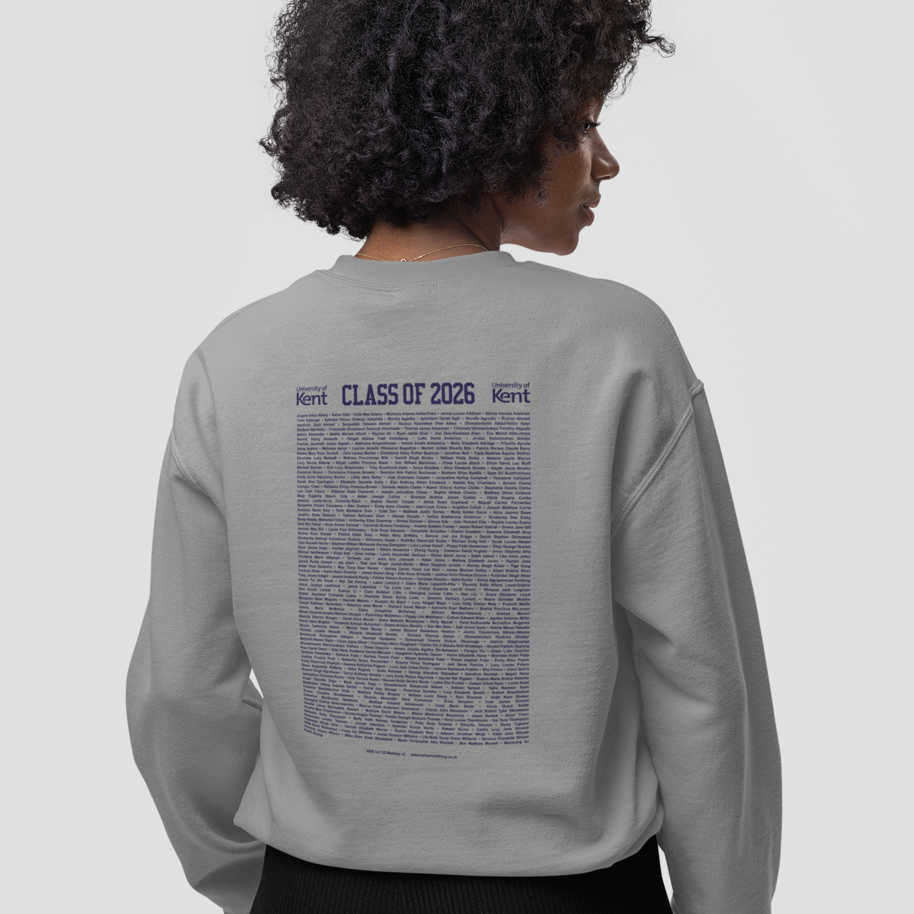 University of Kent - Graduation Names-list - Organic Sweatshirt