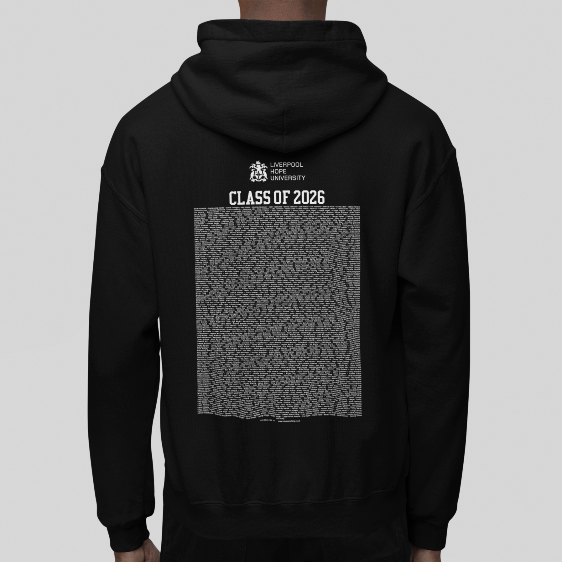 Liverpool Hope University - Graduation Names-list - Zip Hoodie