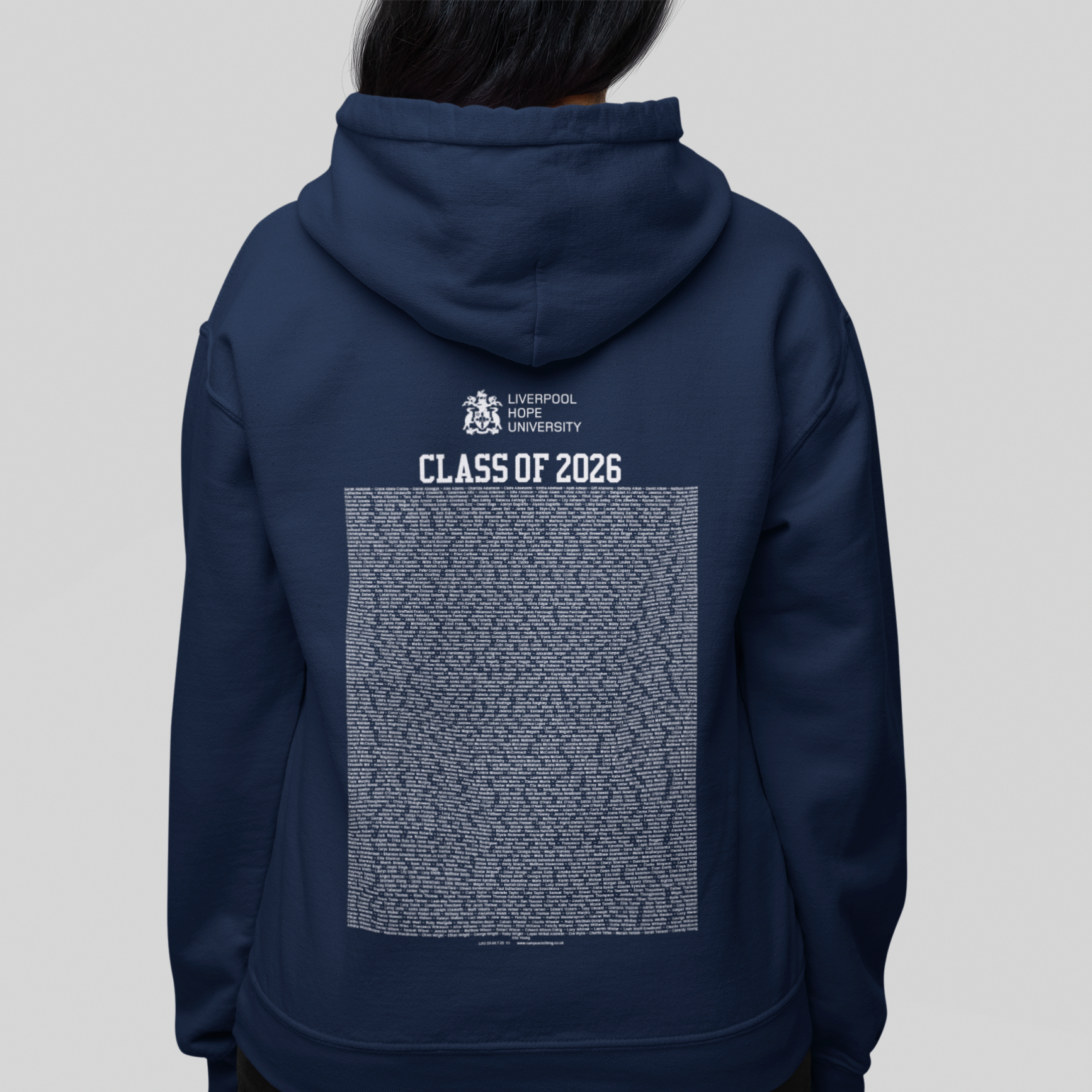 Liverpool Hope University - Graduation Names-list - Zip Hoodie