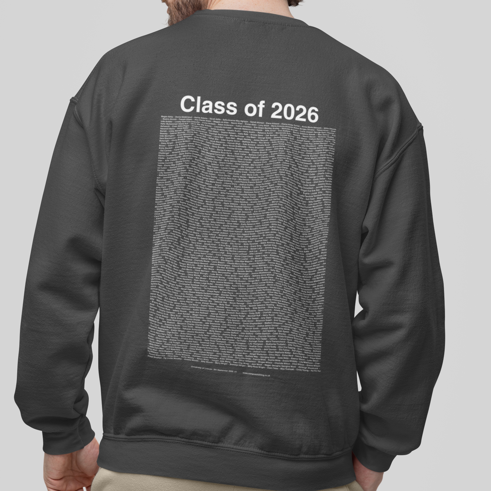 University of Lincoln - Graduation Names-list - Organic Sweatshirt