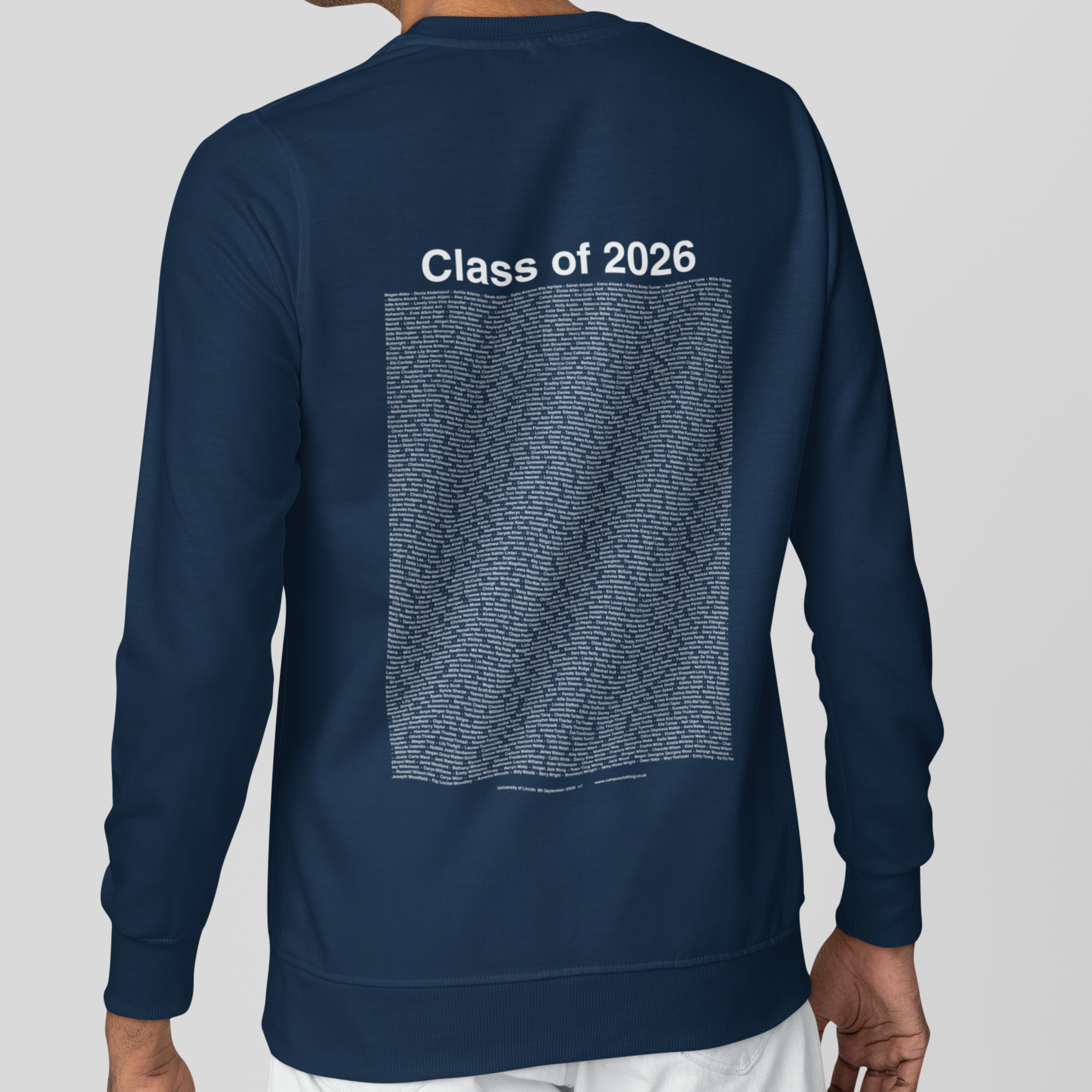 University of Lincoln - Graduation Names-list - Organic Sweatshirt