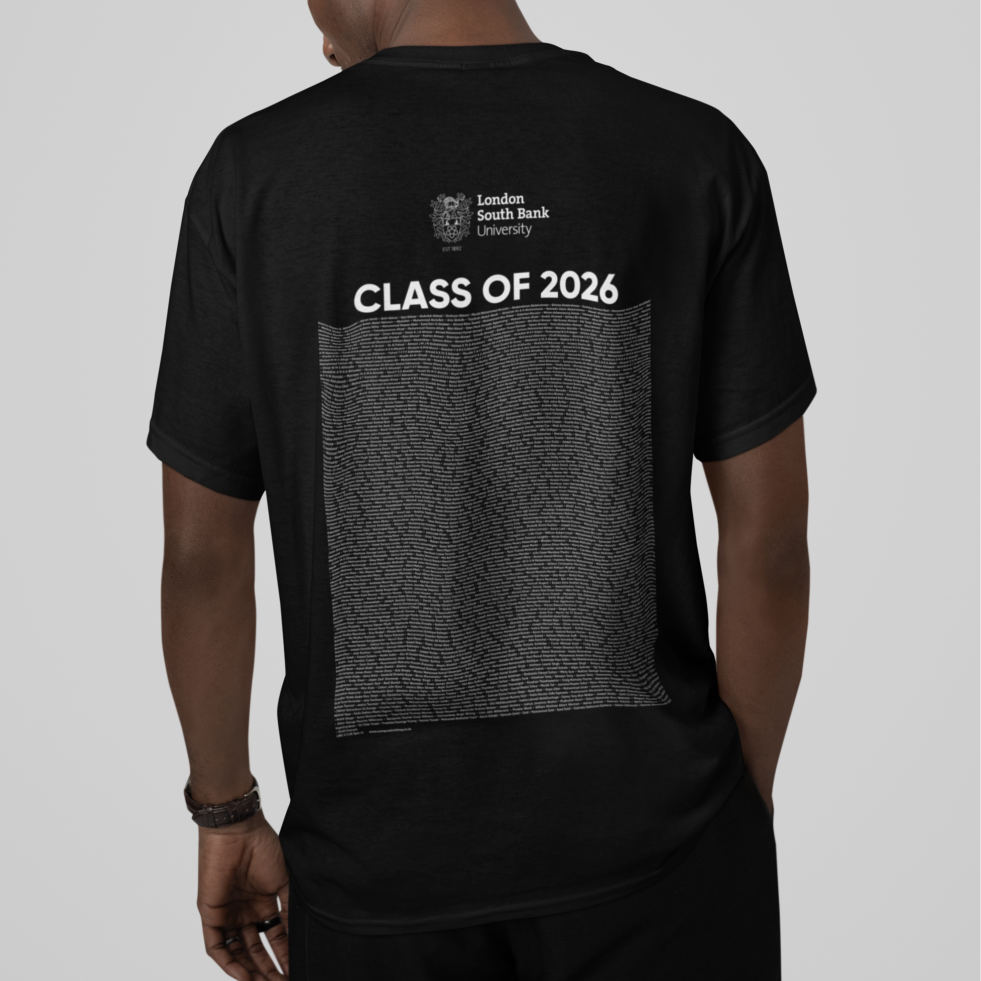 London South Bank University - Graduation Names-list - Regular Fit T-shirt
