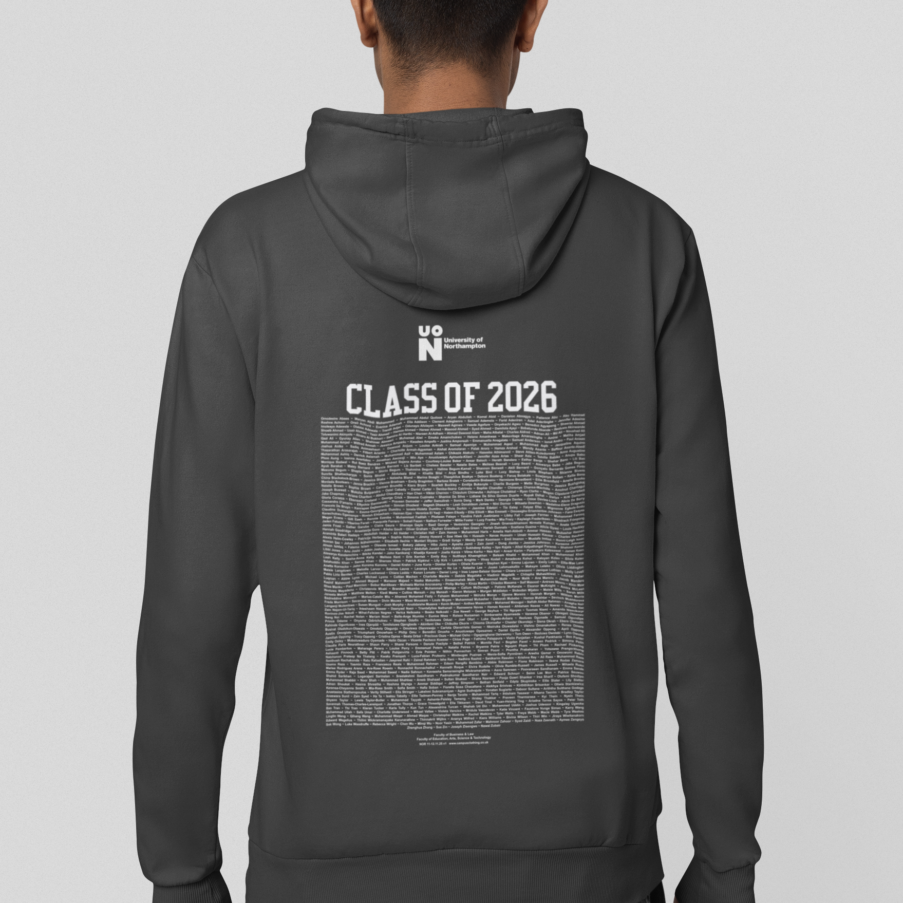 University of Northampton - Graduation Names-list - Hoodie