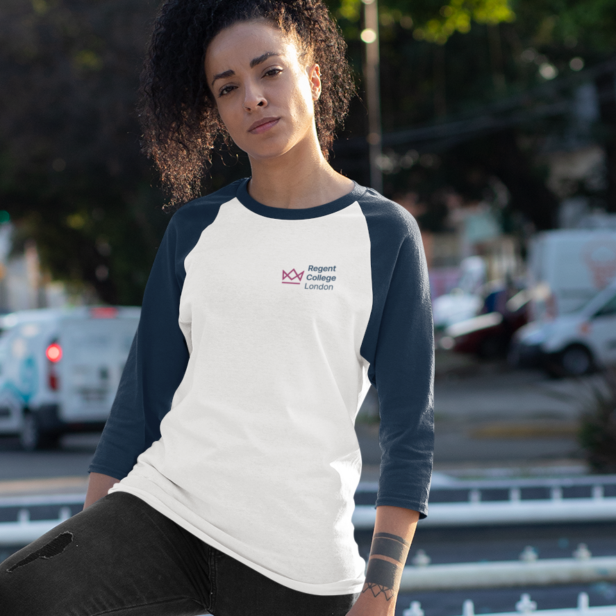 Regent College London - Graduation Names-list - Fitted Baseball T-shirt