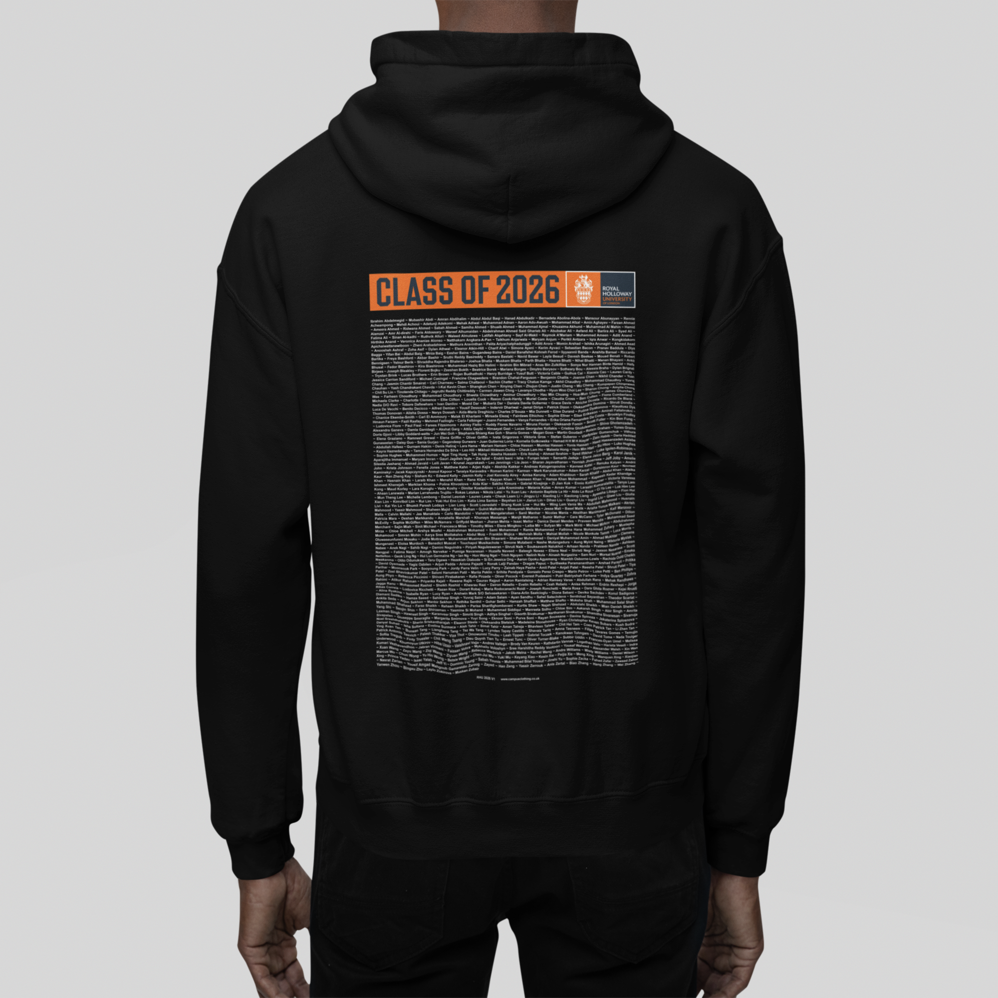 Royal Holloway University of London - Graduation Names-list - Zip Hoodie