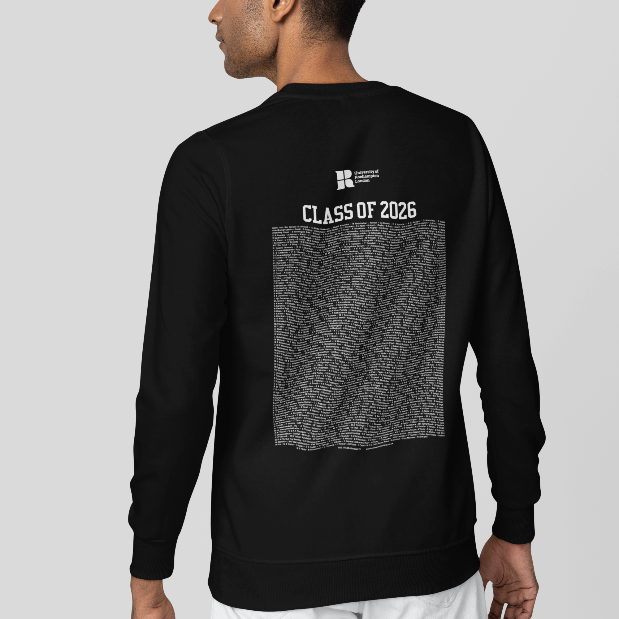 University of Roehampton London - Graduation Names-list - Organic Sweatshirt