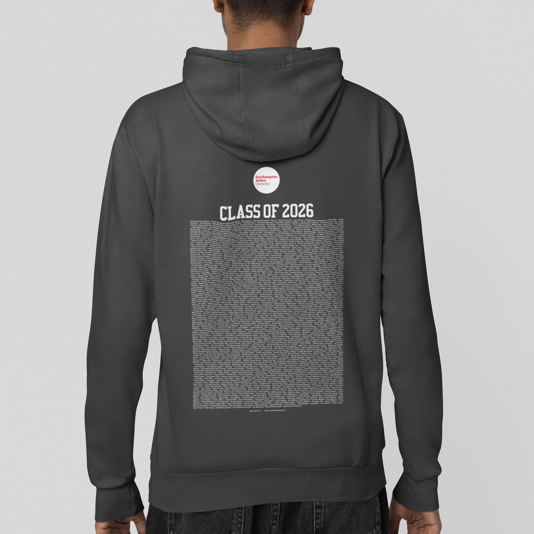 Southampton Solent University - Graduation Names-list - Zip Hoodie