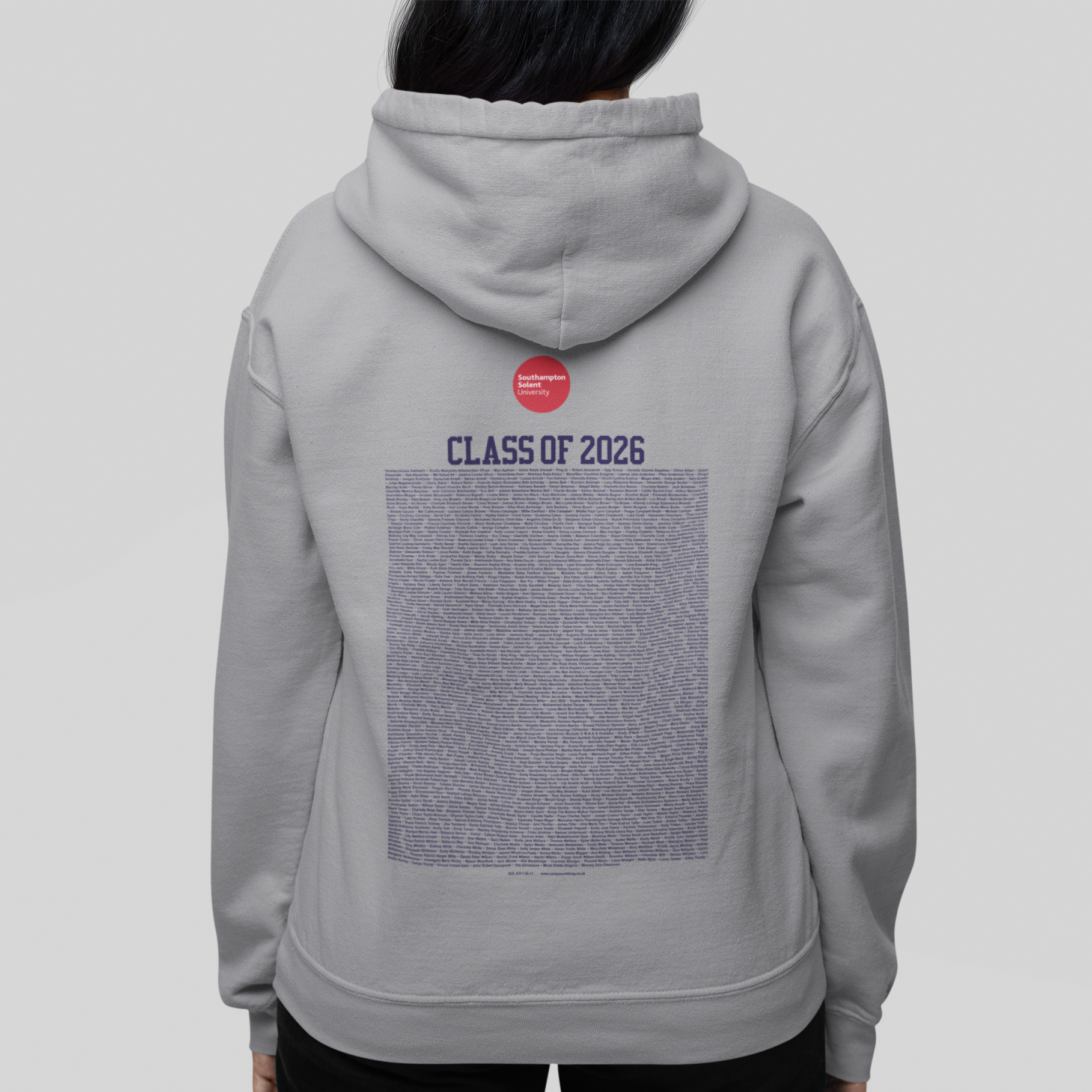 Southampton Solent University - Graduation Names-list - Zip Hoodie