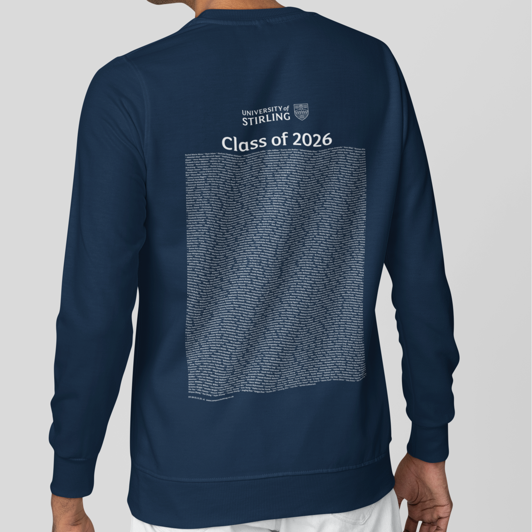 University of Stirling - Graduation Names-list - Organic Sweatshirt