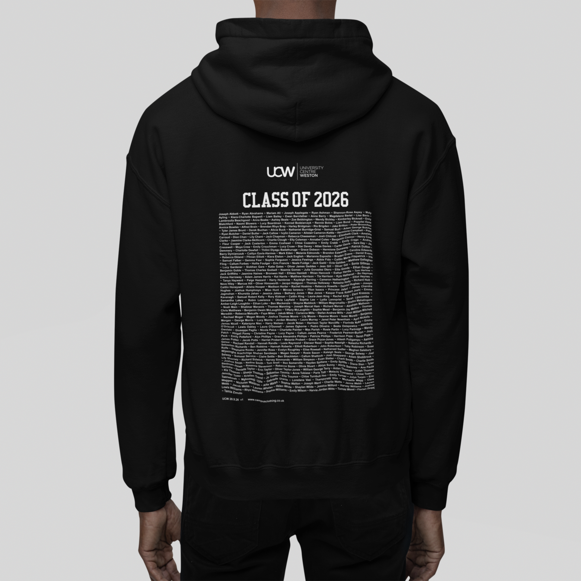 University Centre Weston - Graduation Names-list - Zip Hoodie