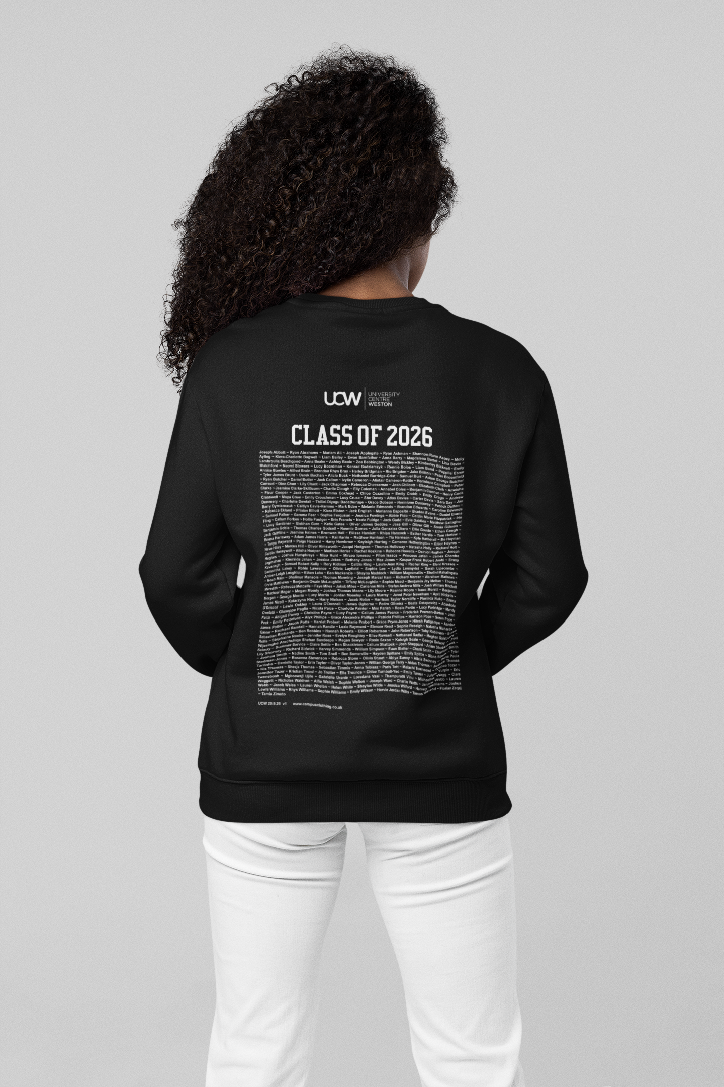 University Centre Weston - Graduation Names-list - Organic Sweatshirt