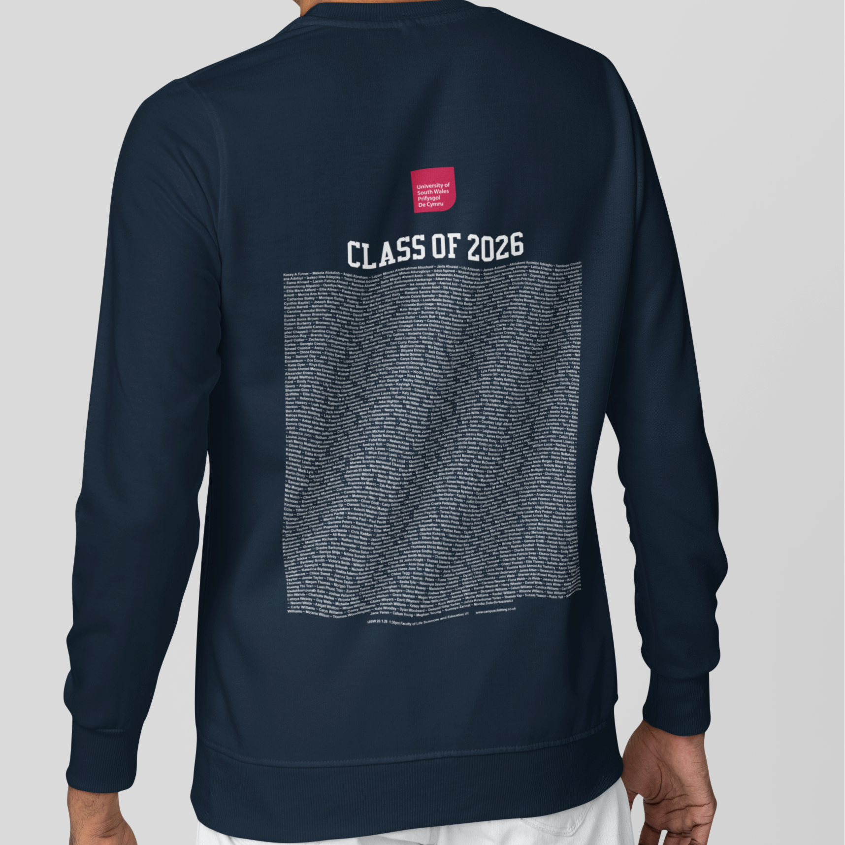 University of South Wales - Graduation Names-list - Organic Sweatshirt