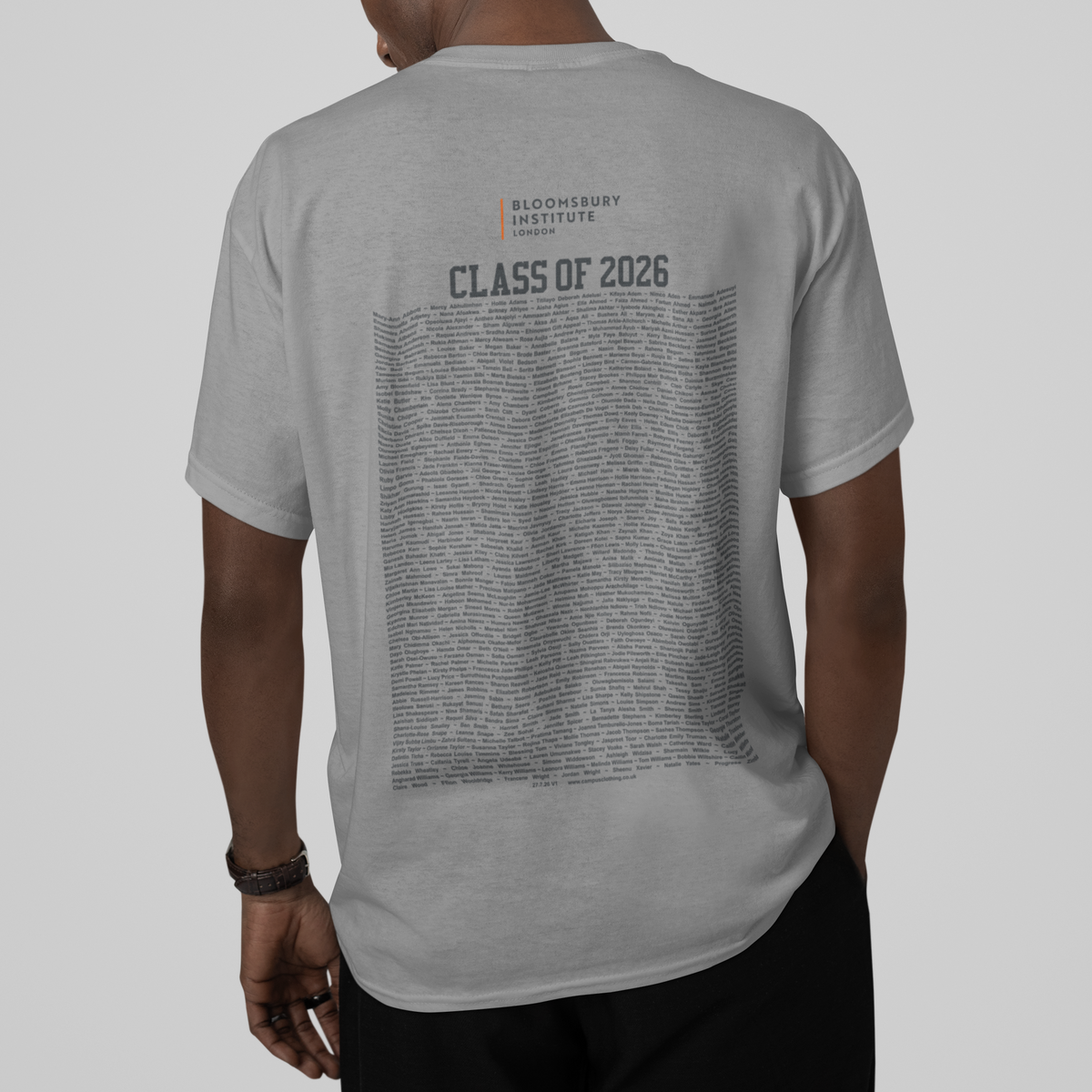 Bloomsbury Institute London - Graduation Names-list - Regular Fit T-shirt