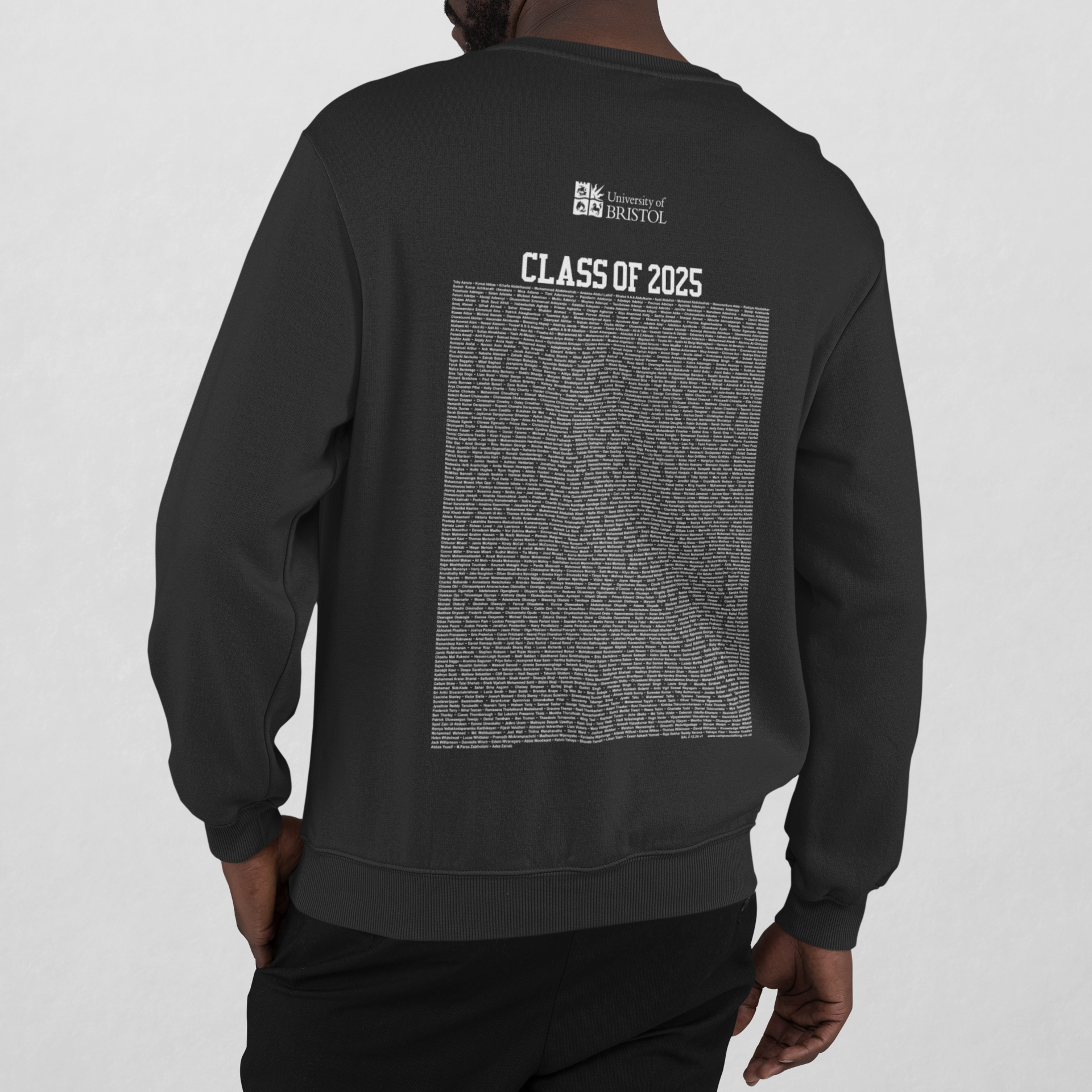 University of Bristol - Graduation Names-list - Organic Sweatshirt