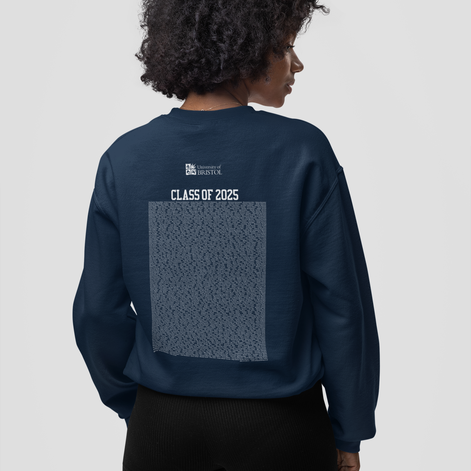 University of Bristol - Graduation Names-list - Organic Sweatshirt