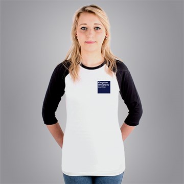 Fitted Kingston University London Graduation 3/4 sleeve Baseball T-shirt