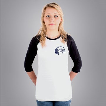 Fitted Belfast Met Graduation 3/4 sleeve Baseball T-shirt