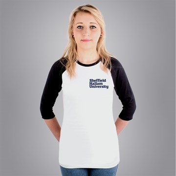 Fitted Sheffield Hallam University Graduation 3/4 sleeve Baseball T-shirt