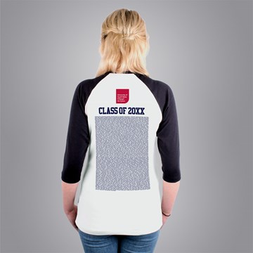 Fitted University of South Wales - Prifysgol De Cymru Graduation 3/4 sleeve Baseball T-shirt