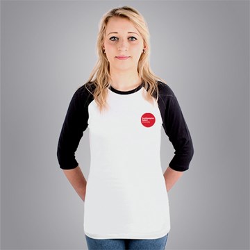 Fitted Solent University Graduation 3/4 sleeve Baseball T-shirt