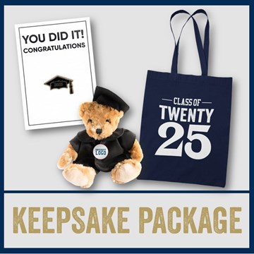 'Class of Twenty 25' Graduation Keepsake Package - Tote bag, Bear, Pin Badge