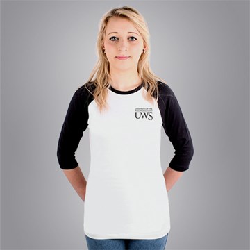 Fitted University of the West of Scotland Graduation 3/4 sleeve Baseball T-shirt