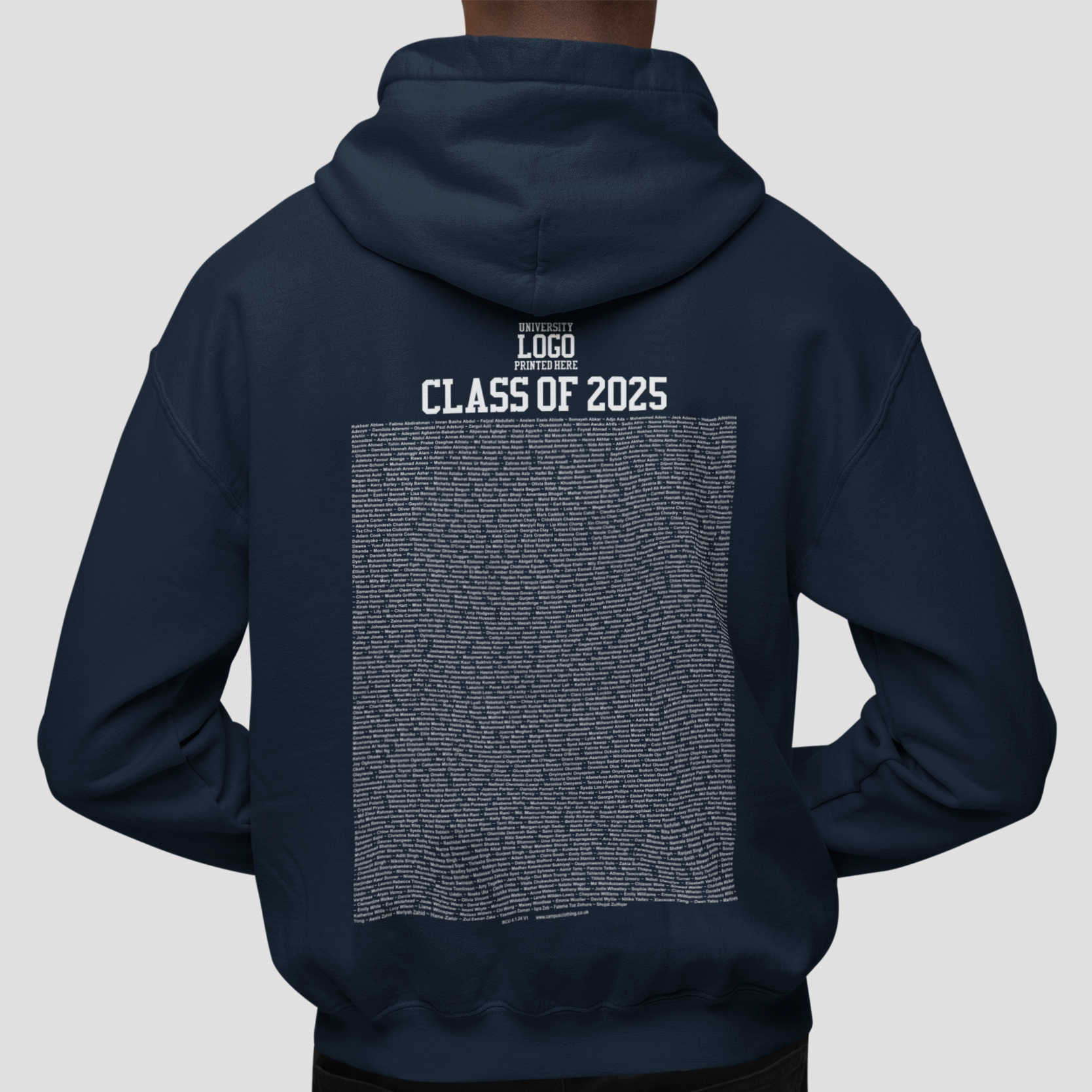Bespoke Graduation Hoodie - Archived Names-list