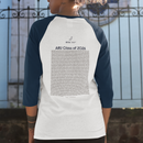 Anglia Ruskin University - Graduation Names-list - Fitted Baseball T-shirt