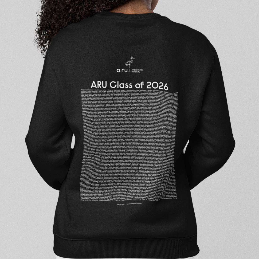 Anglia Ruskin University - Graduation Names-list - Organic Sweatshirt