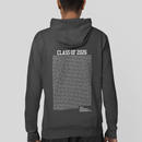 Arts University Bournemouth dark gray hoodie with 'Class of 2026' text on the back