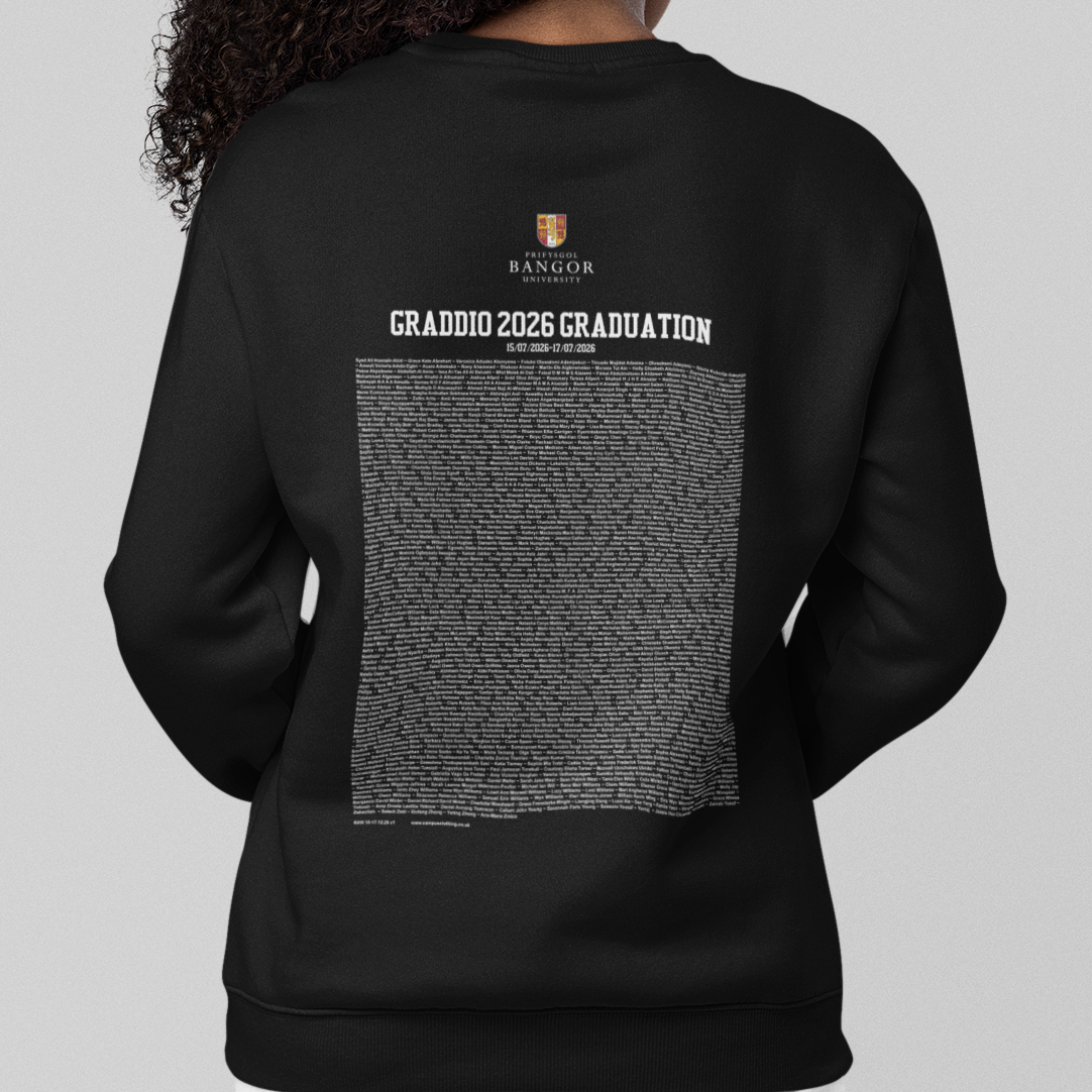 Bangor University - Graduation Names-list - Organic Sweatshirt