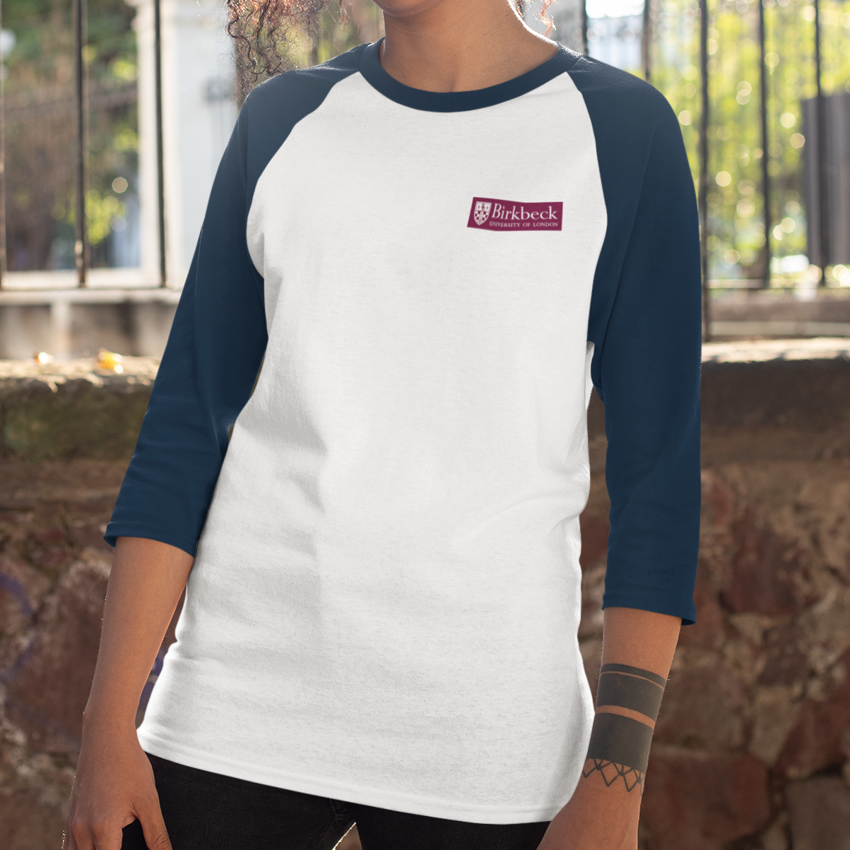 Birkbeck, University of London - Graduation Names-list - Fitted Baseball T-shirt