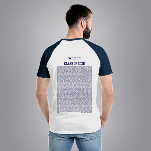 Birmingham City University - Graduation Names-list - Regular Fit Baseball T-shirt