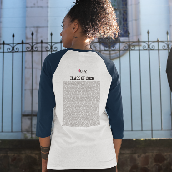 Blackpool & The Fylde College - Graduation Names-list - Fitted Baseball T-shirt