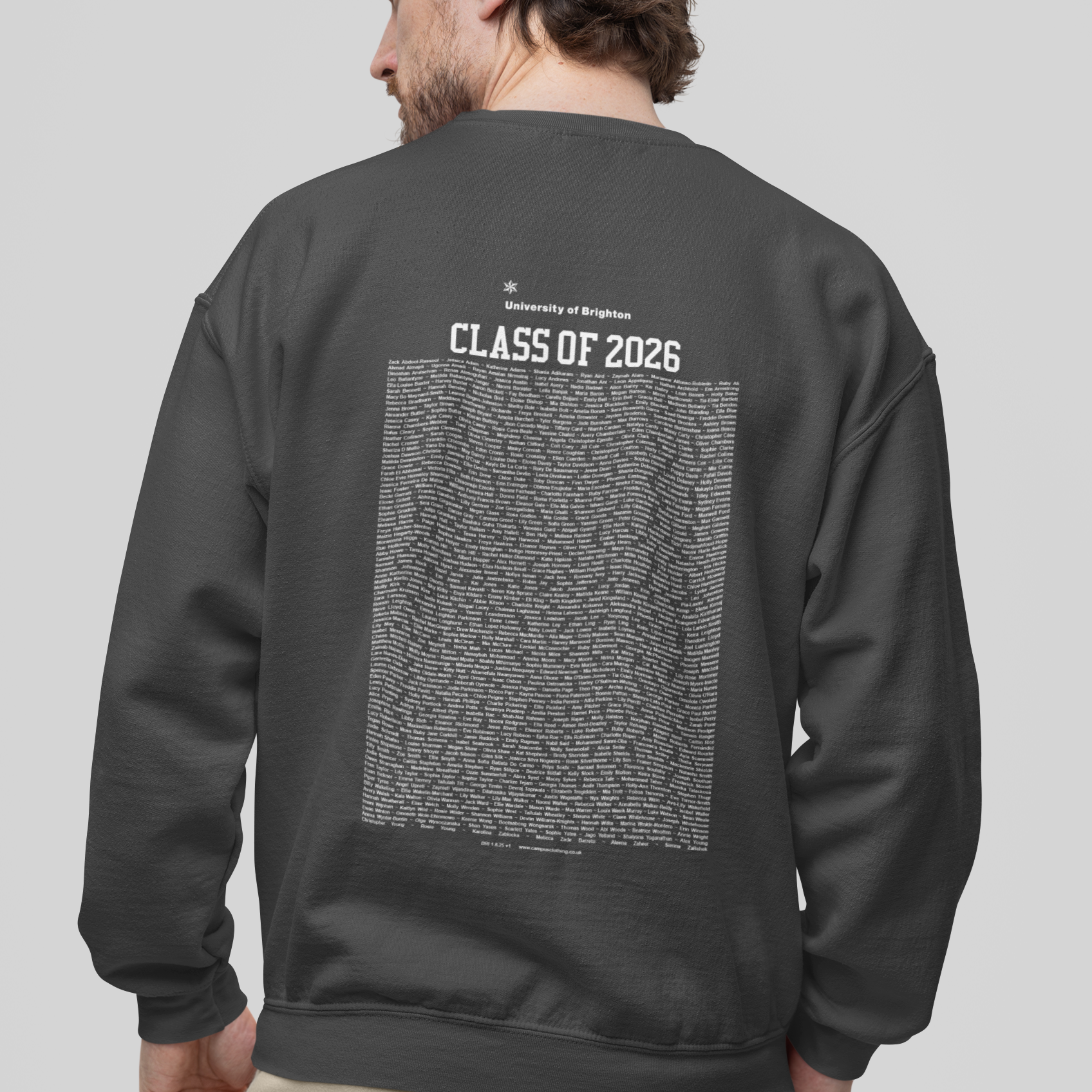 University of Brighton - Graduation Names-list - Organic Sweatshirt
