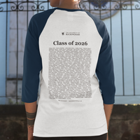 University of Buckingham - Graduation Names-list - Fitted Baseball T-shirt