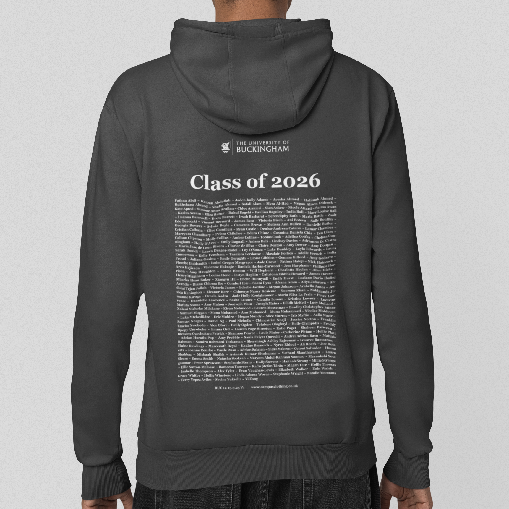 University of Buckingham - Graduation Names-list - Zip Hoodie
