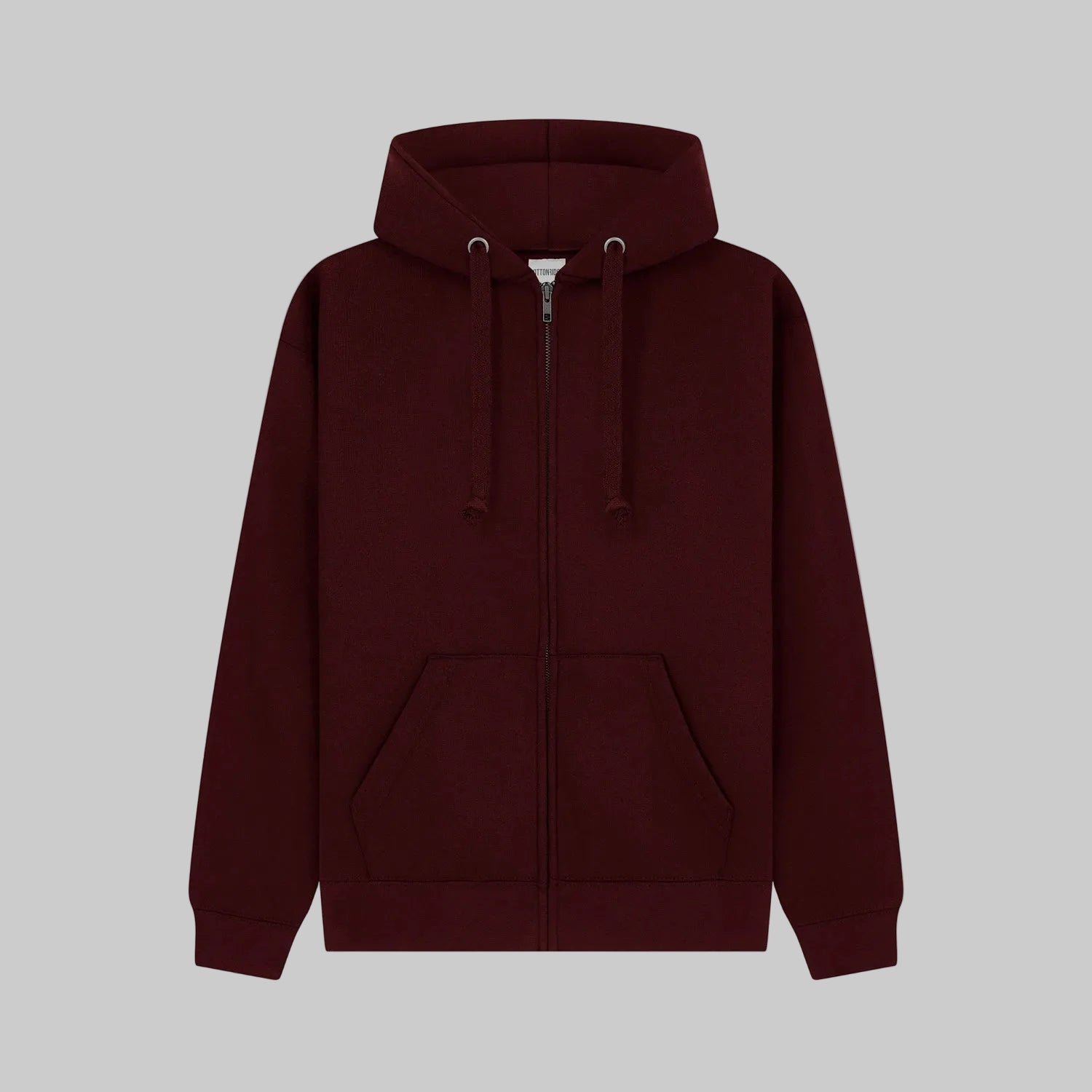 Maroon hoodie on a white background